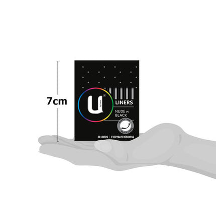 U By Kotex Nude in Black Liners 30 Pack
