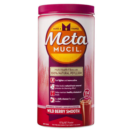 Metamucil Daily Fibre Supplement Wild Berry Smooth 114 Doses