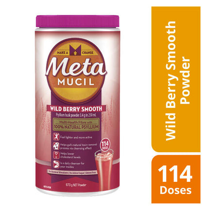 Metamucil Daily Fibre Supplement Wild Berry Smooth 114 Doses