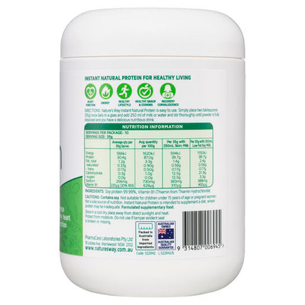 Nature's Way Instant Natural Protein Plant-Based Unflavoured 375g