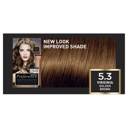 L'Oréal Paris Préférence Permanent Hair Colour - 5.3 Virginia (Light Golden Brown)