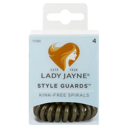 Lady Jayne Style Guards Green Spiral Elastics 4 Pack