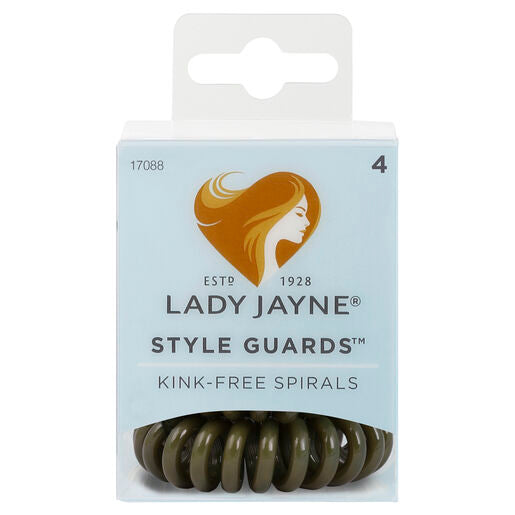 Lady Jayne Style Guards Green Spiral Elastics 4 Pack