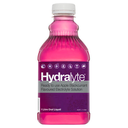 Hydralyte Ready to use Electrolyte Solution Apple Blackcurrant 1L