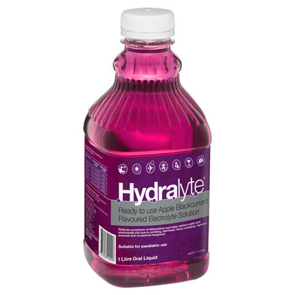Hydralyte Ready to use Electrolyte Solution Apple Blackcurrant 1L