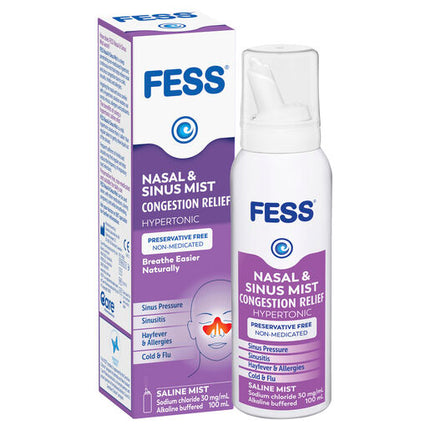 Fess Sinu-Cleanse Congestion Relief Nasal & Sinus Mist Original 100mL