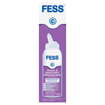 Fess Sinu-Cleanse Congestion Relief Nasal & Sinus Mist Original 100mL