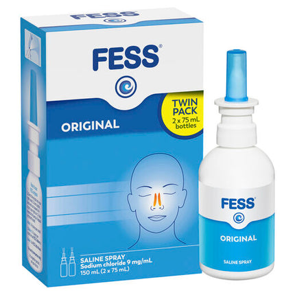 Fess Nasal Saline Spray Original 2 x 75mL