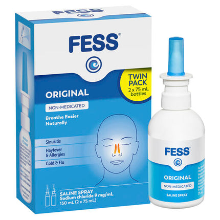 Fess Nasal Saline Spray Original 2 x 75mL