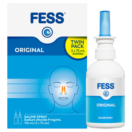 Fess Nasal Saline Spray Original 2 x 75mL