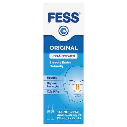 Fess Nasal Saline Spray Original 2 x 75mL