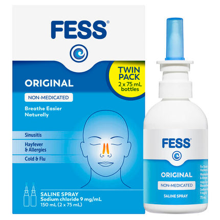 Fess Nasal Saline Spray Original 2 x 75mL