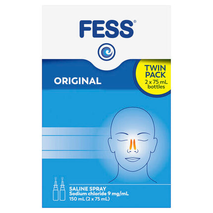 Fess Nasal Saline Spray Original 2 x 75mL