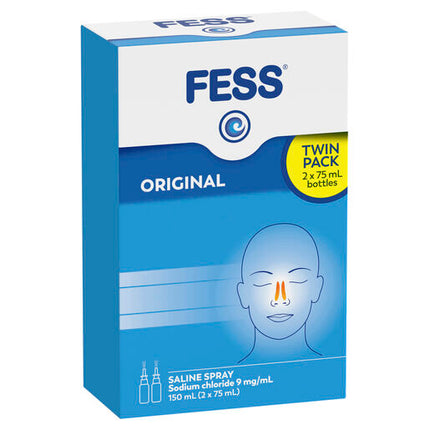 Fess Nasal Saline Spray Original 2 x 75mL