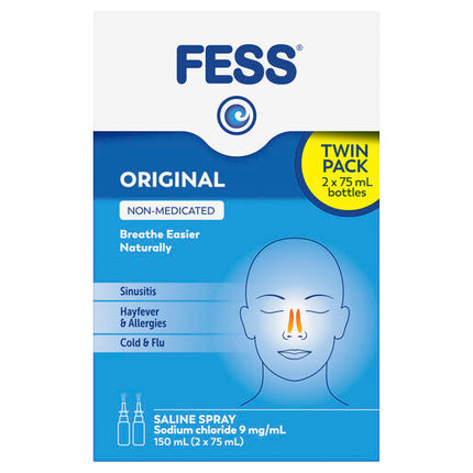 Fess Nasal Saline Spray Original 2 x 75mL