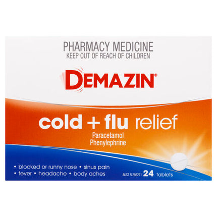 Demazin Cold & Flu Relief 24 Tablets