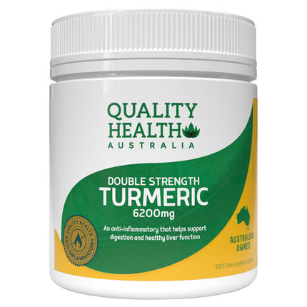 Quality Health Double Strength Turmeric 6200mg 100 Tablets