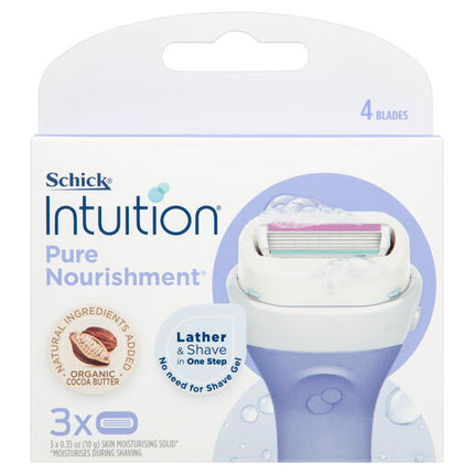 Schick Intuition Pure Nourishment Refill Cartridges 3 Pack
