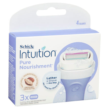 Schick Intuition Pure Nourishment Refill Cartridges 3 Pack