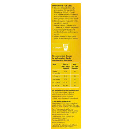 Hydralyte Tropical Flavoured Effervescent Electrolyte Tablets 20 Pack