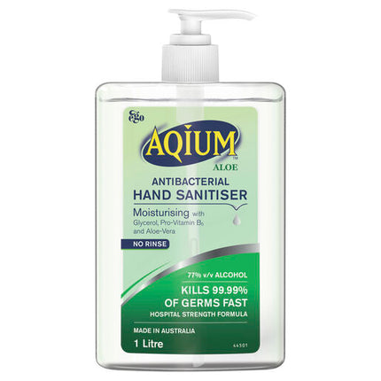 Aqium Aloe Antibacterial Hand Sanitiser 1L