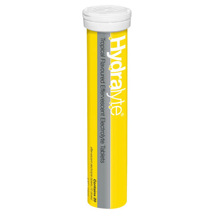 Hydralyte Tropical Flavoured Effervescent Electrolyte Tablets 20 Pack