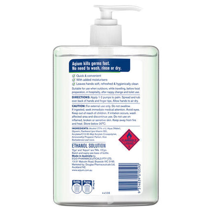 Aqium Aloe Antibacterial Hand Sanitiser 1L