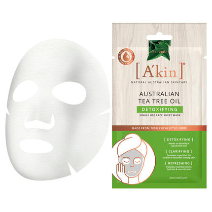 A'kin Australian Tea Tree Oil Detoxifying Face Sheet Mask 1 pack