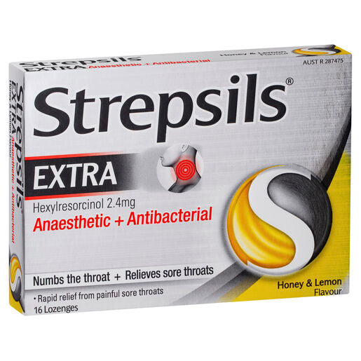 Strepsils Extra Honey & Lemon with Anaesthetic 16 Lozenges