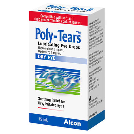 Poly Tears Lubricating Eye Drops 15mL