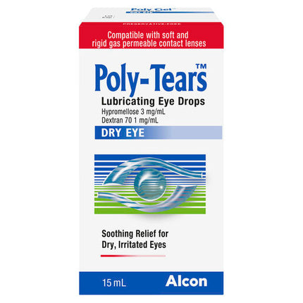 Poly Tears Lubricating Eye Drops 15mL