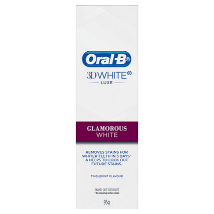 Oral B 3DWhite Luxe Glamorous White Toothpaste 95 g