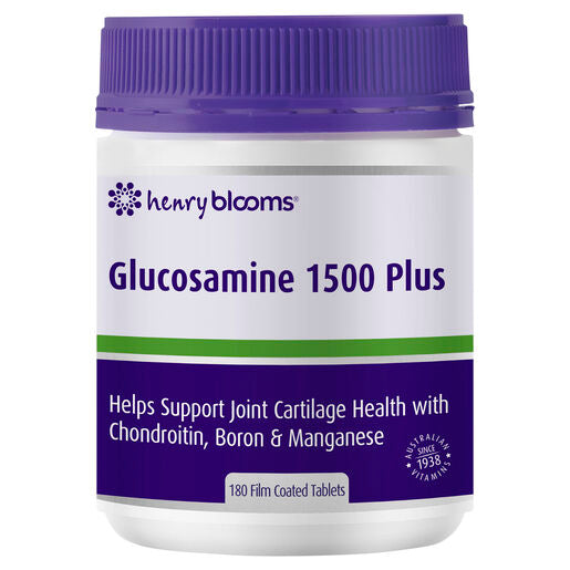 Henry Blooms Glucosamine 1500 Plus With Enhanced Biop 180 Tablets