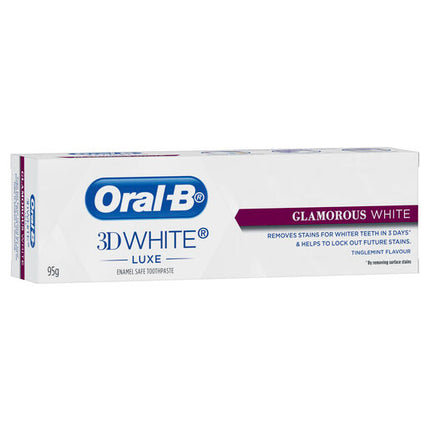 Oral B 3DWhite Luxe Glamorous White Toothpaste 95 g