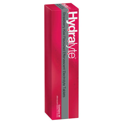 Hydralyte Effervescent Electrolyte Tablets Strawberry Kiwi 20 Tablets