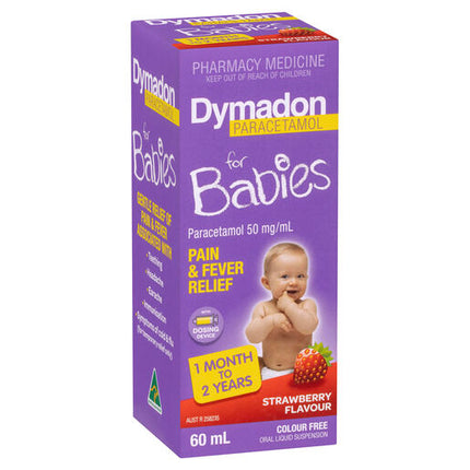 Dymadon for Babies Strawberry 1 Month - 2 Years 60mL