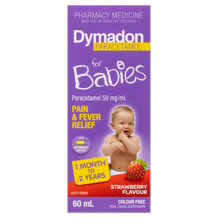 Dymadon for Babies Strawberry 1 Month - 2 Years 60mL