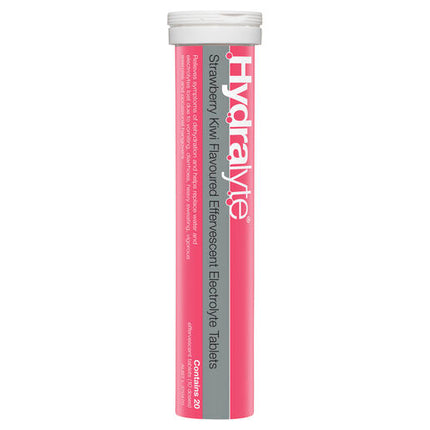 Hydralyte Effervescent Electrolyte Tablets Strawberry Kiwi 20 Tablets