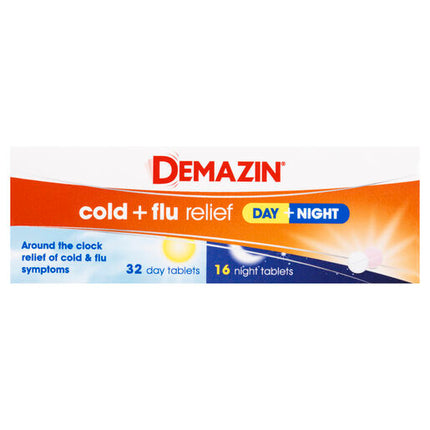 Demazin Cold & Flu Relief Day + Night 48 Tablets