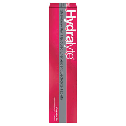 Hydralyte Effervescent Electrolyte Tablets Strawberry Kiwi 20 Tablets