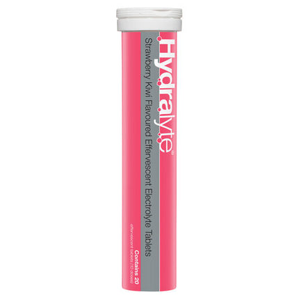 Hydralyte Effervescent Electrolyte Tablets Strawberry Kiwi 20 Tablets