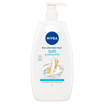 Nivea Rich Moisture Creme Soft with Almond Oil Body Wash 1L