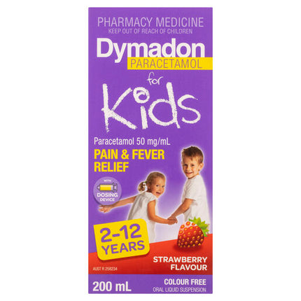 Dymadon for Kids Strawberry 2 years - 12 years 200mL