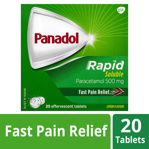 Panadol Rapid Soluble 500mg 20 Effervescent Tablets