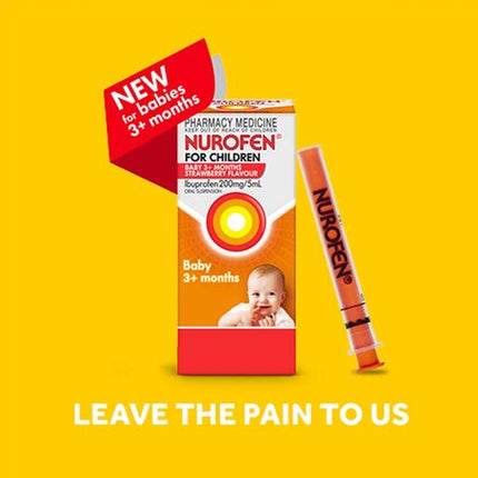 Nurofen For Children Baby 3+ Months Strawberry 50ml