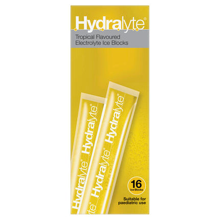 Hydralyte Electrolyte Ice Blocks Tropical 16 Pack