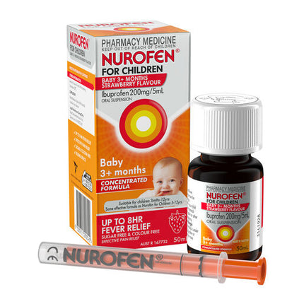 Nurofen For Children Baby 3+ Months Strawberry 50ml