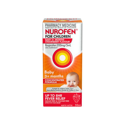 Nurofen For Children Baby 3+ Months Strawberry 50ml