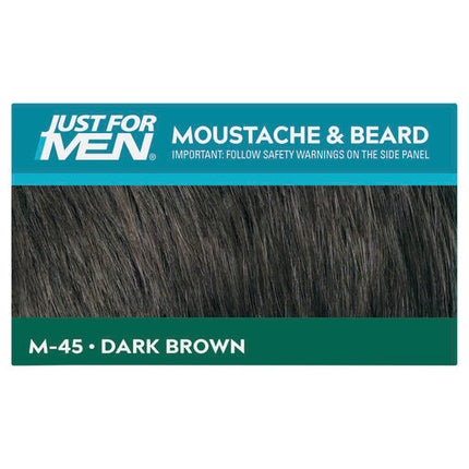 Just For Men Moustache & Beard Brush-In Colour Gel M-45 Dark Brown