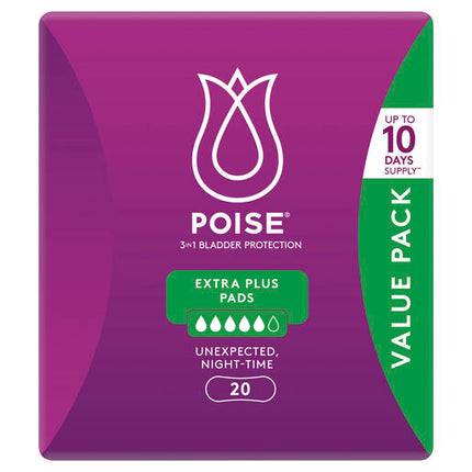 Poise Extra Plus 20 Pack